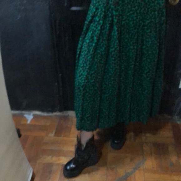 VTG Emerald Green Cheetah Print Dress, Size S, by MENU - Picture 5 of 11